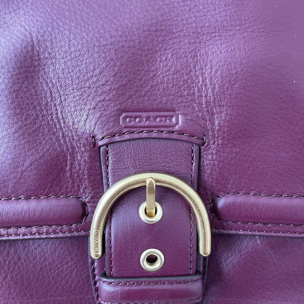 Coach Burgundy Leather Satchel - Picture 5 of 11